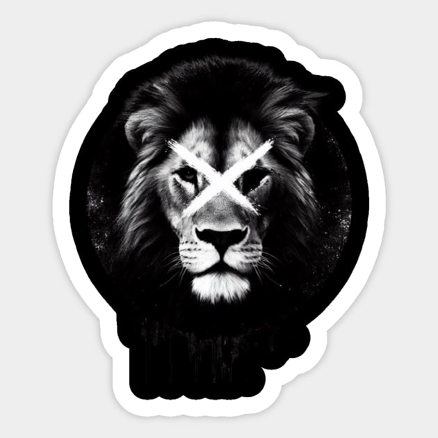 The Lion King's Majestic Realm: Discovering the World of the Regal Lion Sticker by The Lion King's Majestic Realm